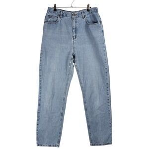 Liz Claiborne Classic Fit High Waisted Mom Jeans Light Wash Blue Size 14R AS IS